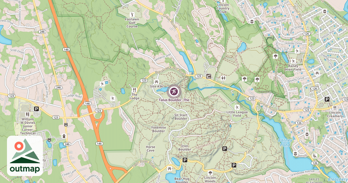 Map of Talus Boulder, The
