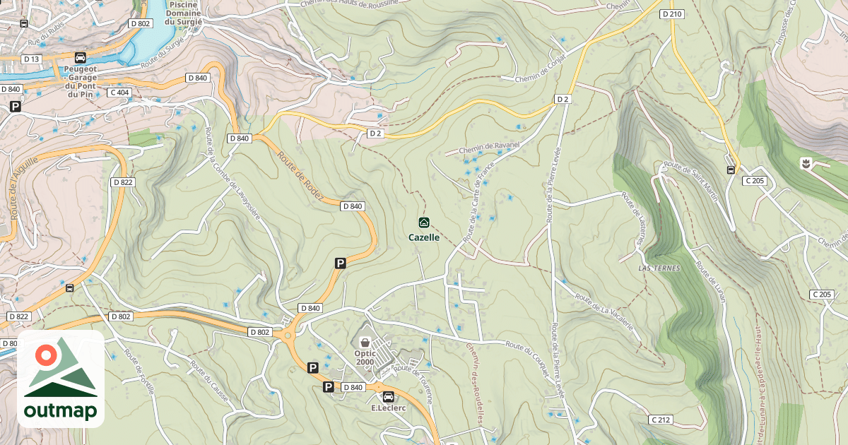 Map of Cazelle