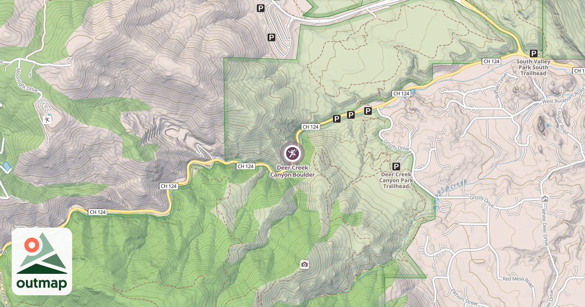 Map of Deer Creek Canyon Boulder