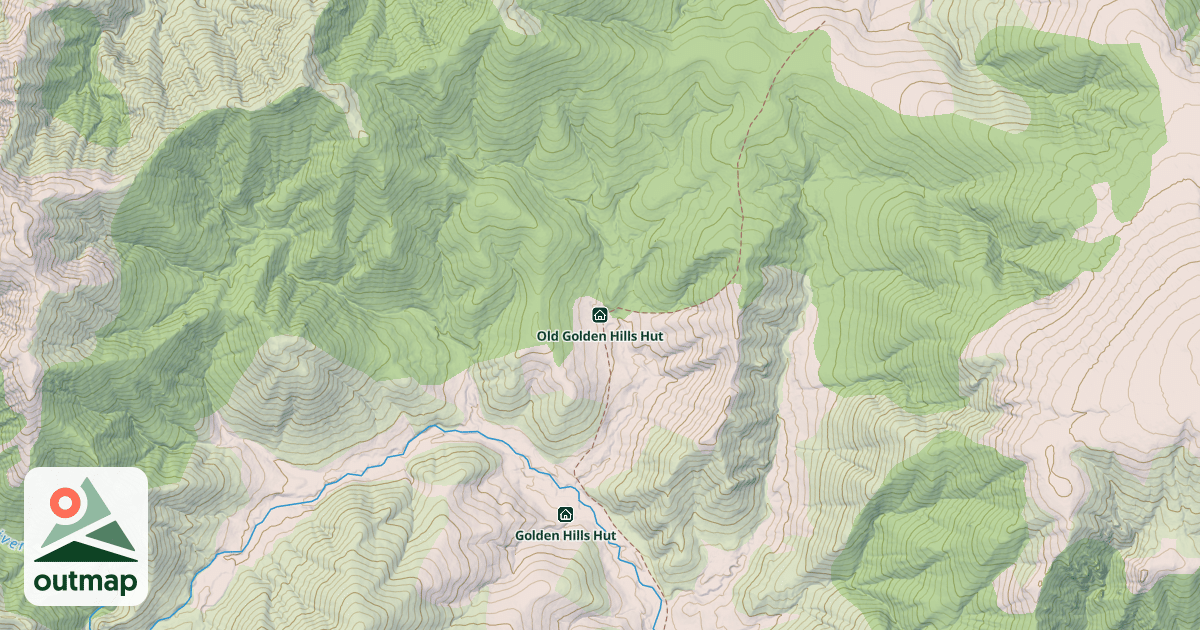 Map of Old Golden Hills Hut