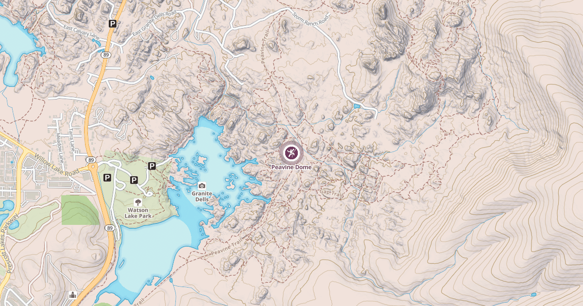 Map preview of Peavine Dome