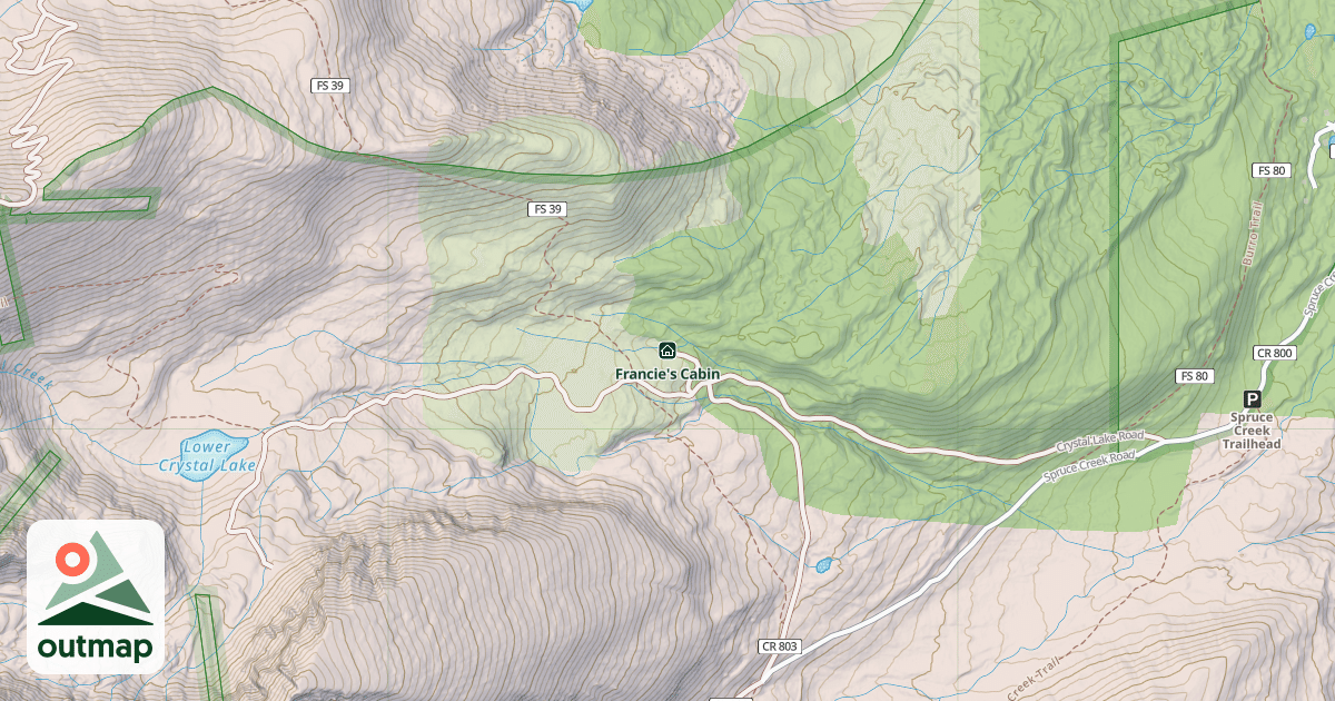 Map of Francie's Cabin