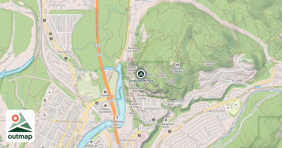 Map of Smoke Bluffs Park