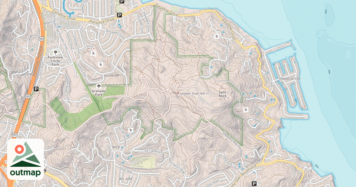 Map of Hidden Shell NW