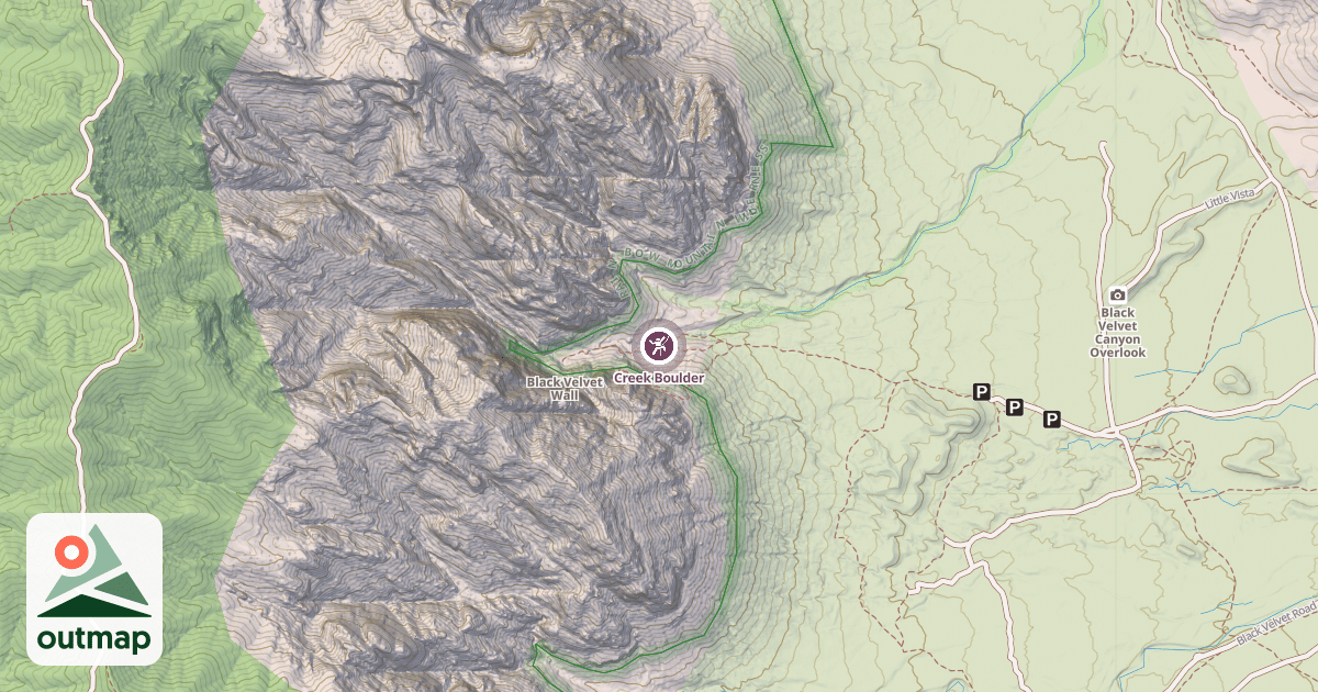 Map of Creek Boulder
