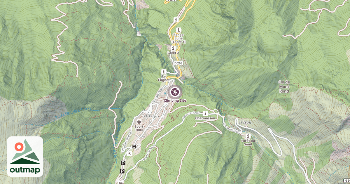 Map of Climbing Site