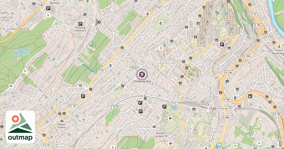 Map of Climbing Site