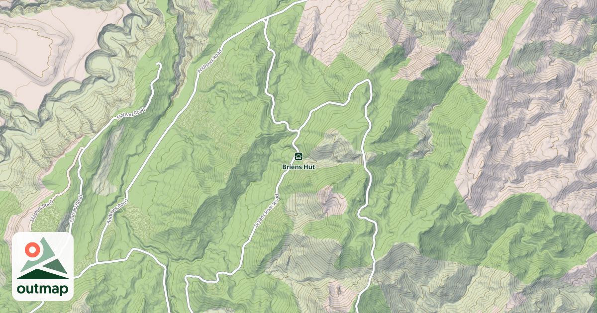 Map of Briens Hut