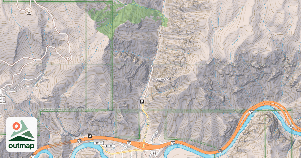 Map of Wide Crack