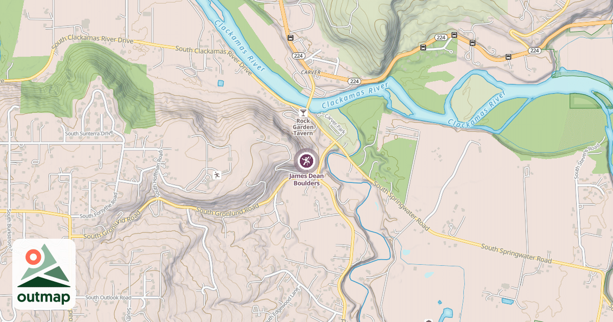 Map of James Dean Boulders