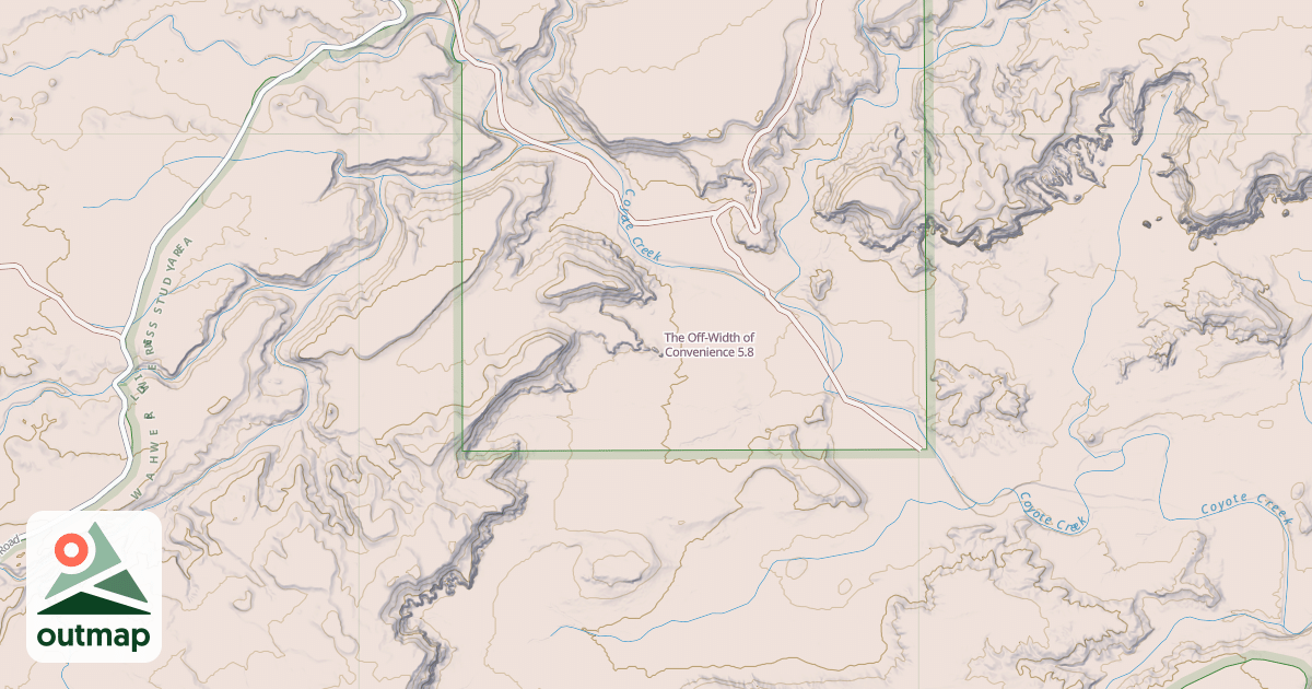 Map of The Off-Width of Convenience