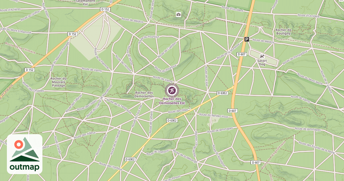 Map of Rocher des Demoiselles Est