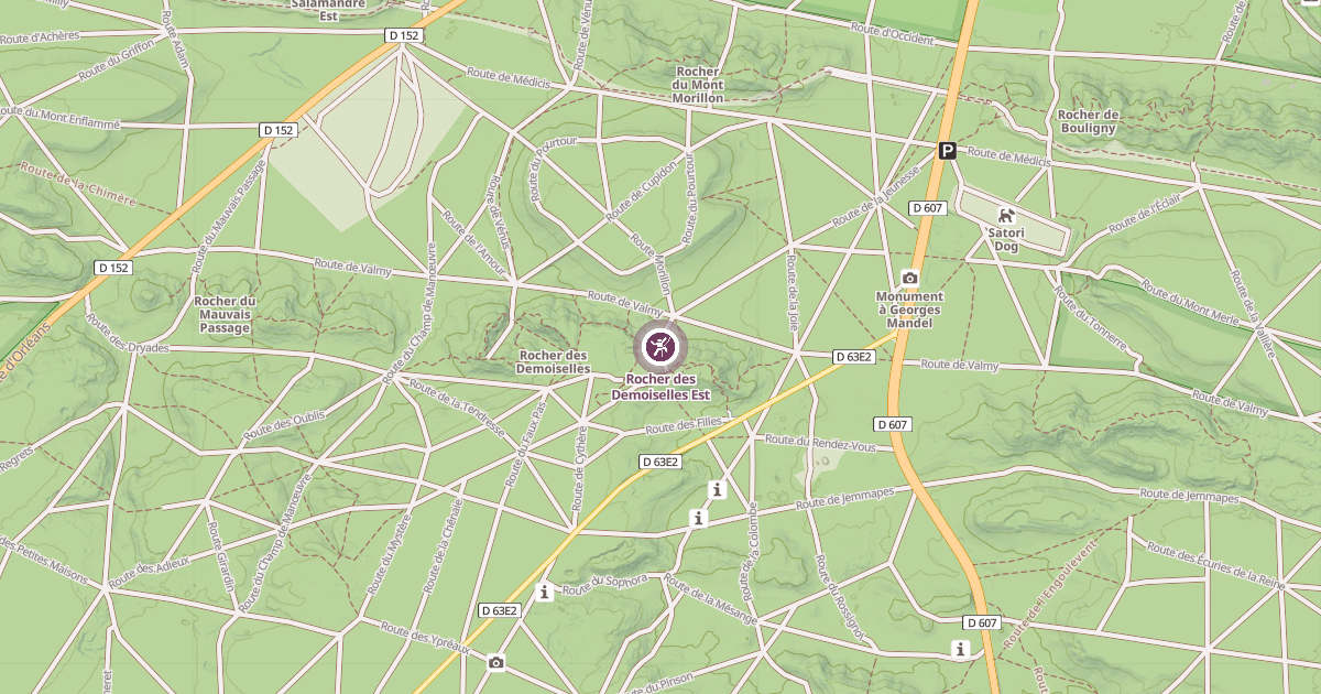 Map preview of Rocher des Demoiselles Est