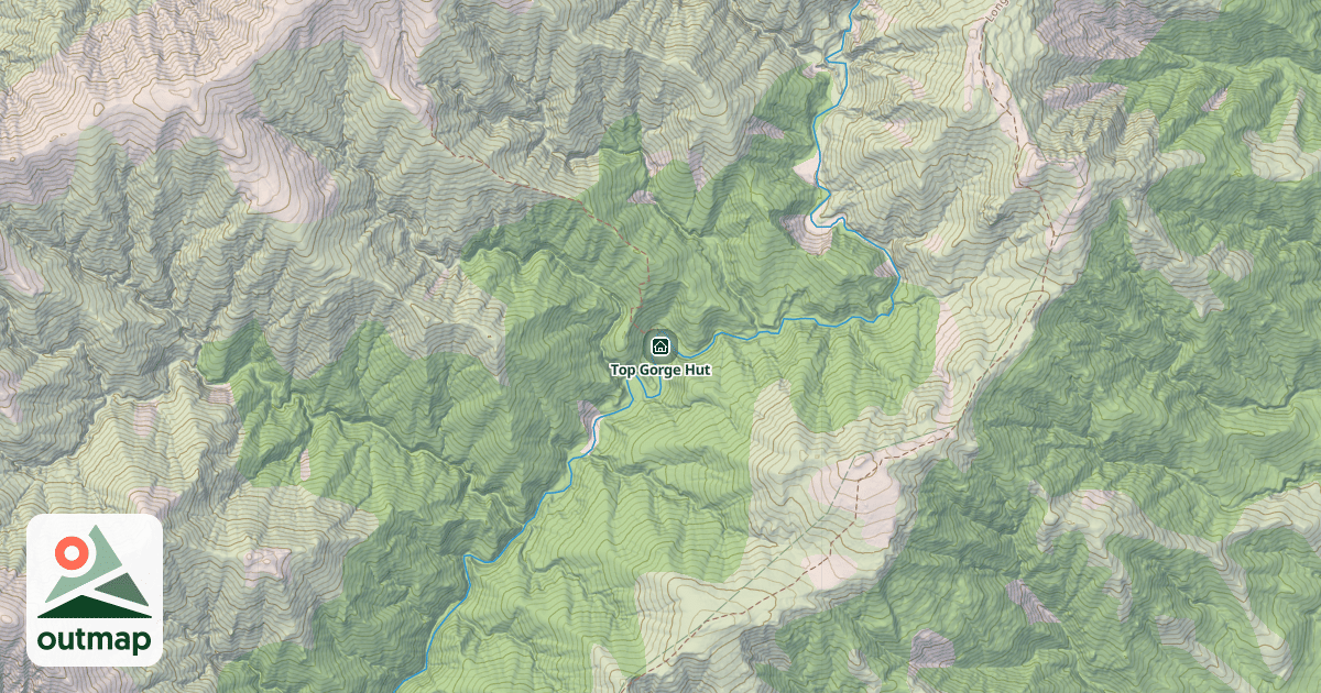 Map of Top Gorge Hut