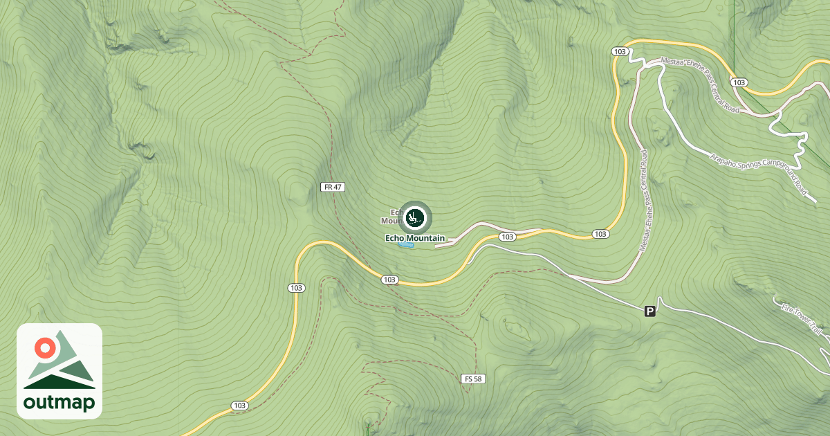 Map of Echo Mountain