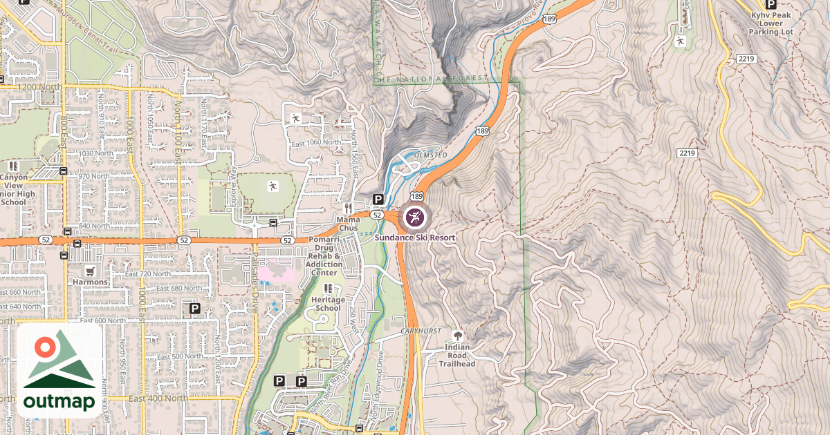 Map of Sundance Ski Resort