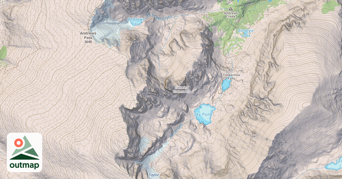 Map of Cathedral Traverse