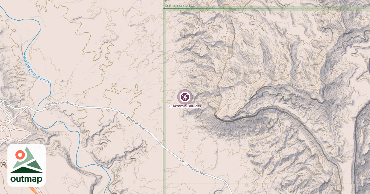 Map of 1. Artemis Boulder