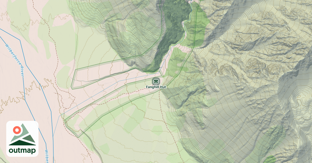 Map of Fanghill Hut