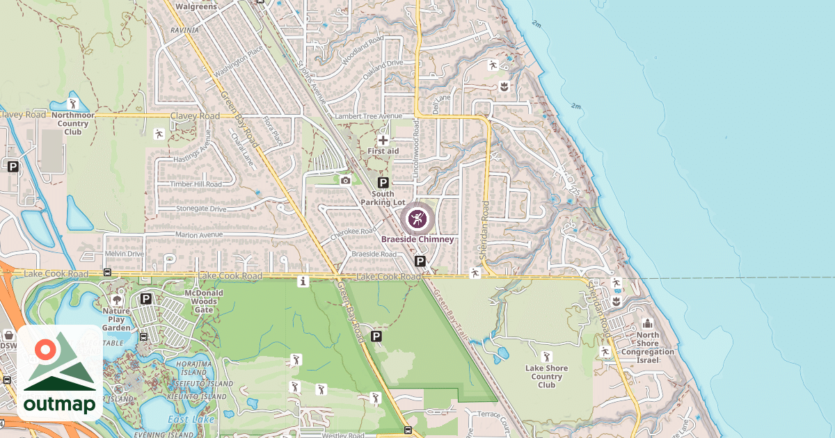 Map of Braeside Chimney