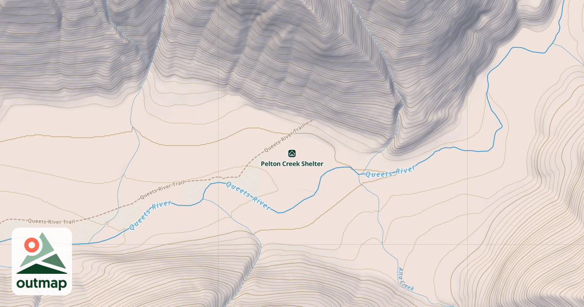 Map of Pelton Creek Shelter