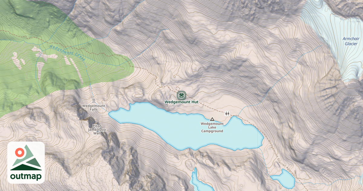 Map of Wedgemount Hut
