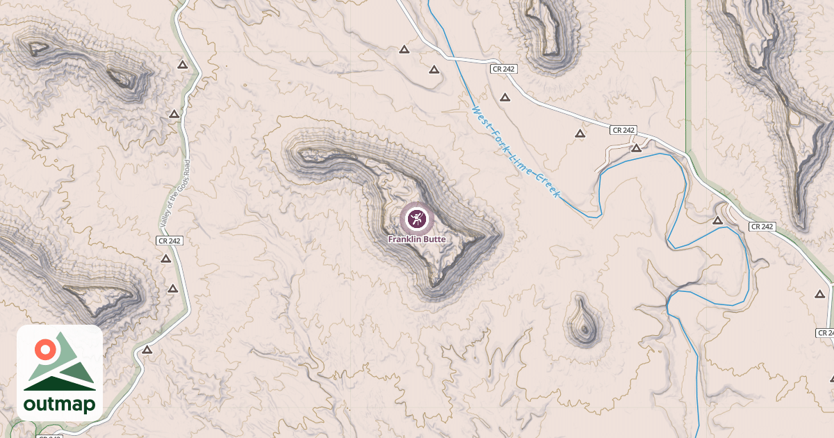 Map of Franklin Butte