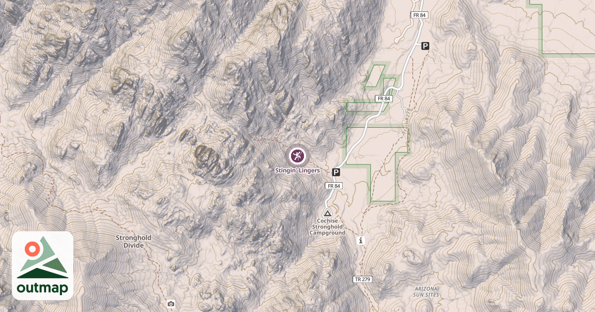 Map of Stingin' Lingers