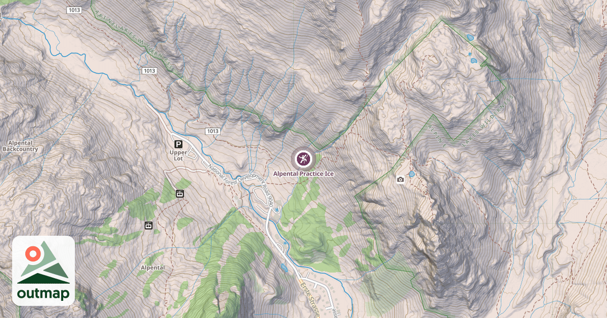 Map of Alpental Practice Ice