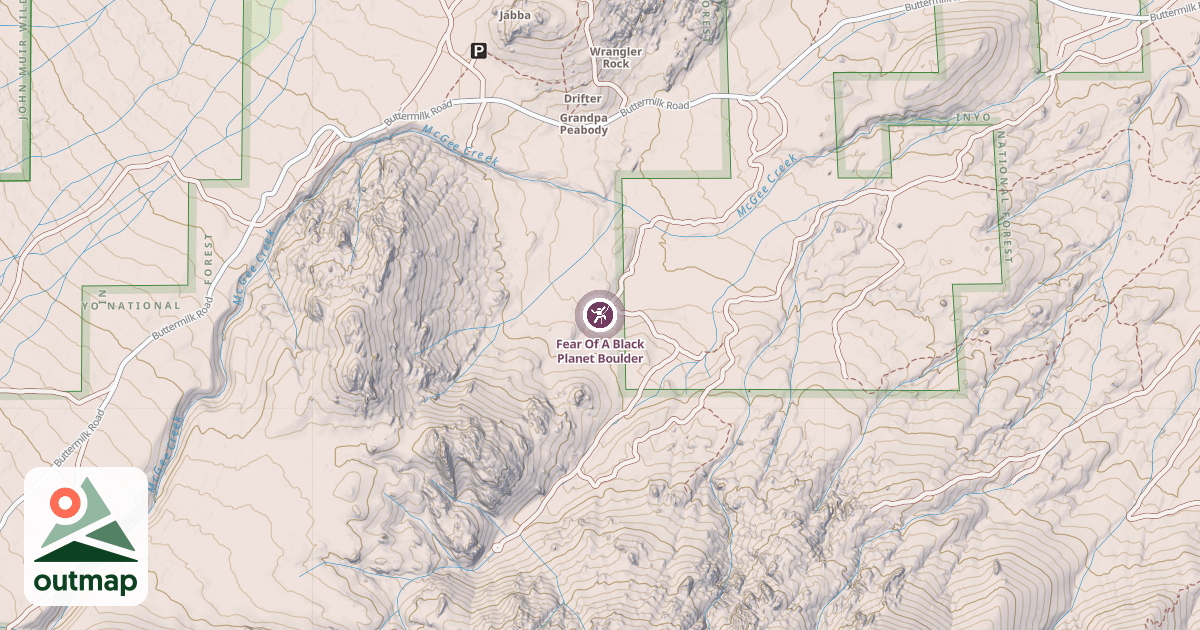 Map of Fear Of A Black Planet Boulder