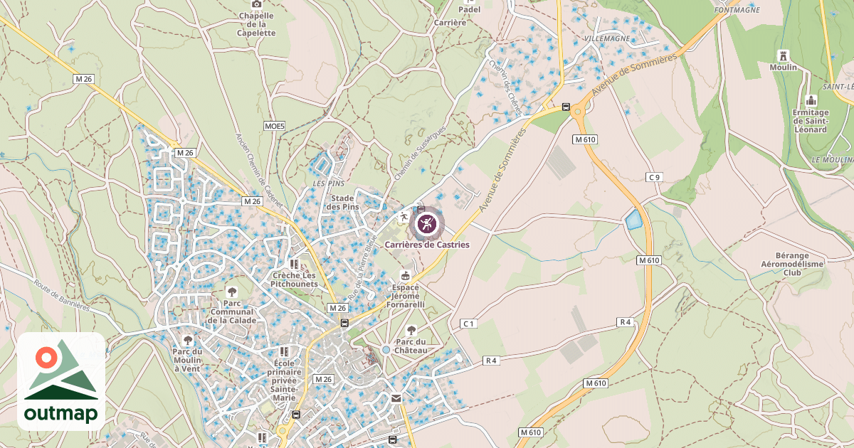 Map of Carrières de Castries