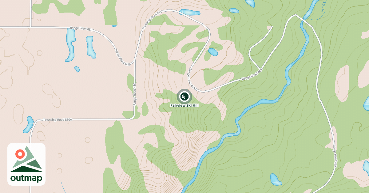 Map of Fairview Ski Hill