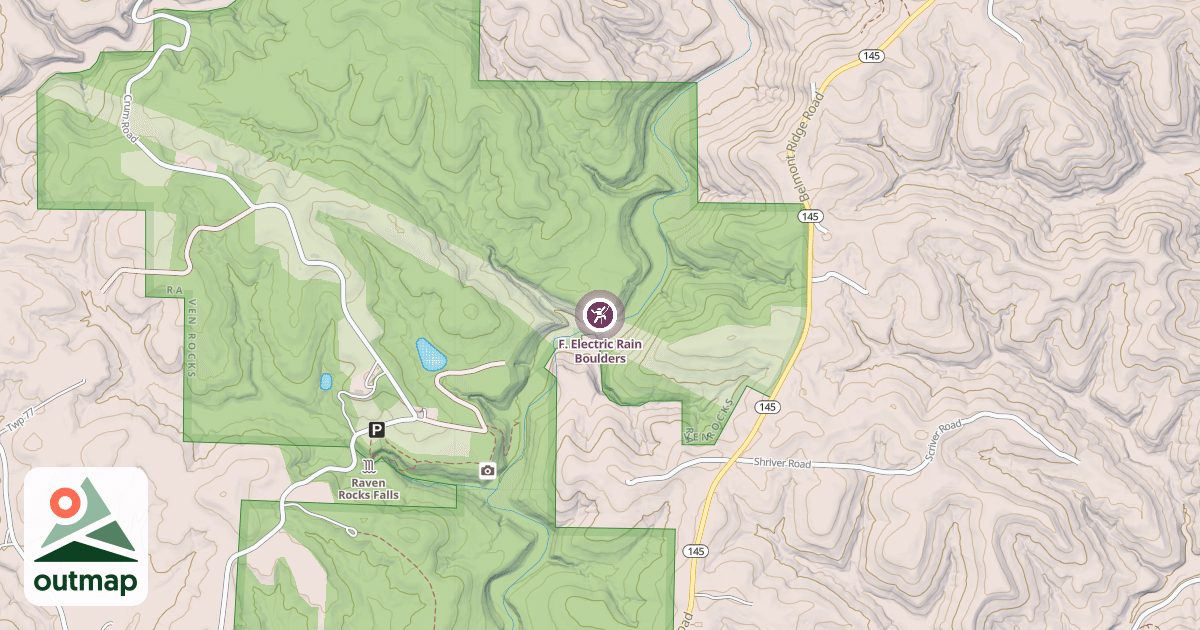 Map of F. Electric Rain Boulders