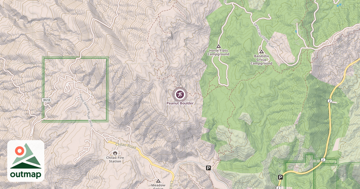 Map of Peanut Boulder