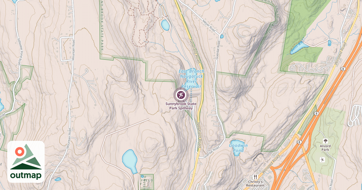 Map of Sunnybrook State Park Spillway