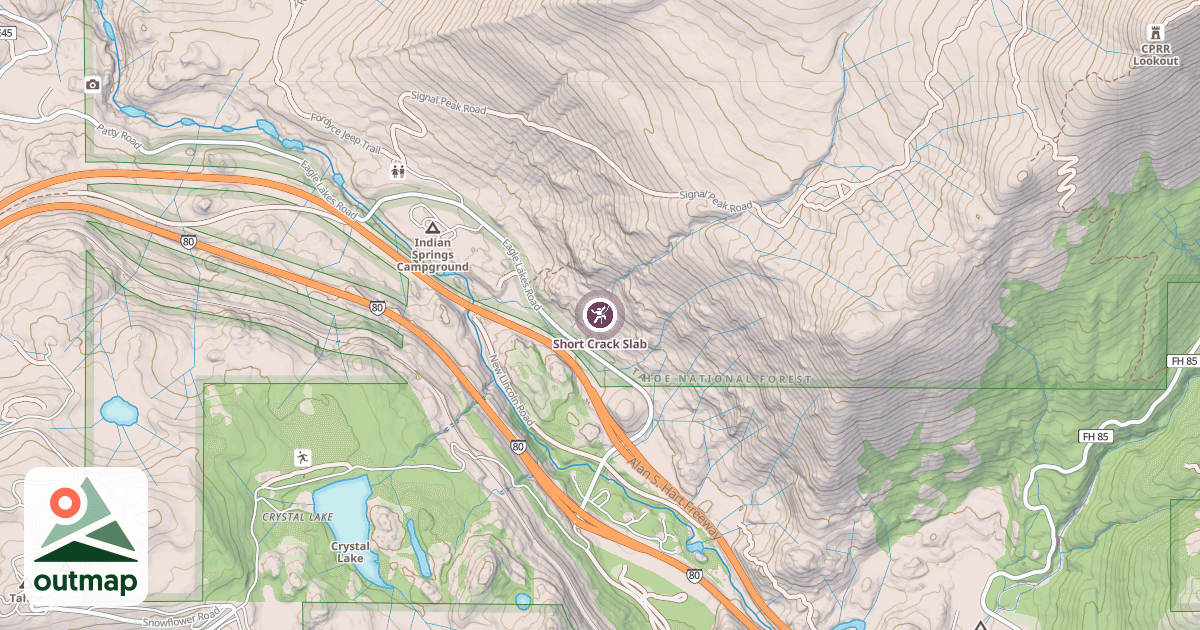 Map of Short Crack Slab