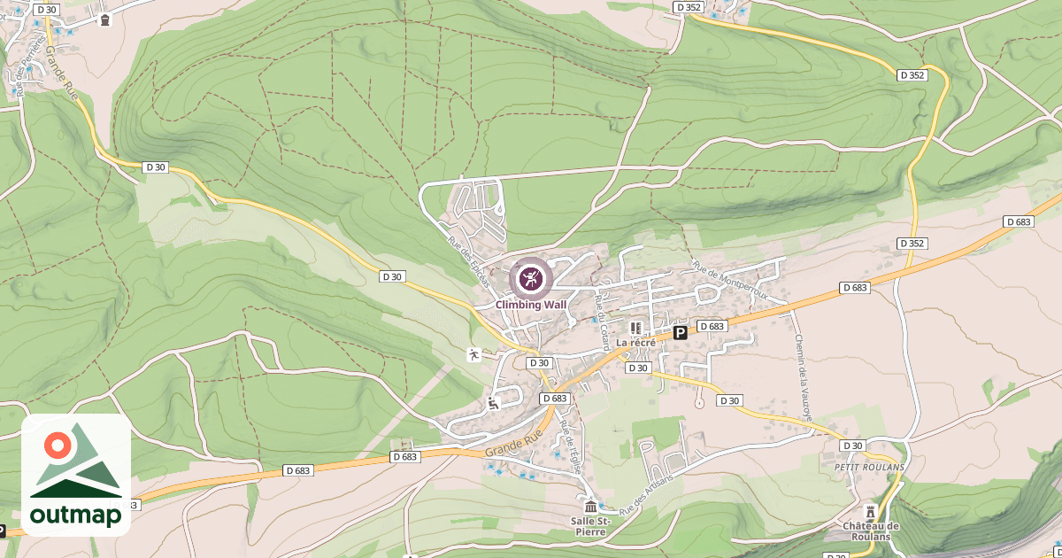 Map of Climbing Wall