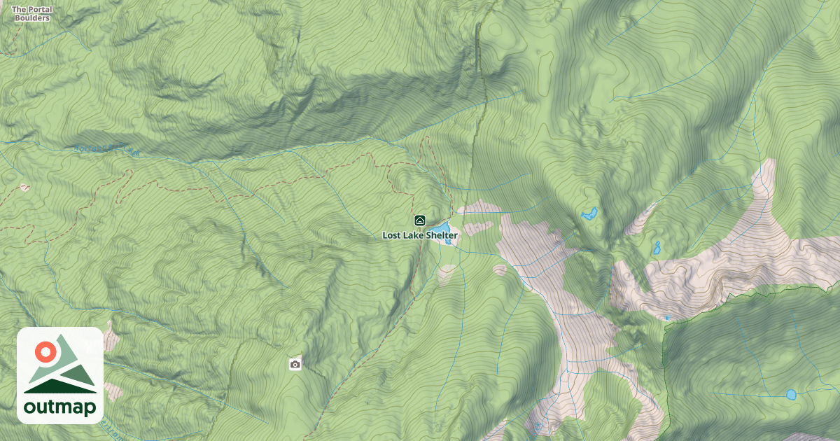 Map of Lost Lake Shelter