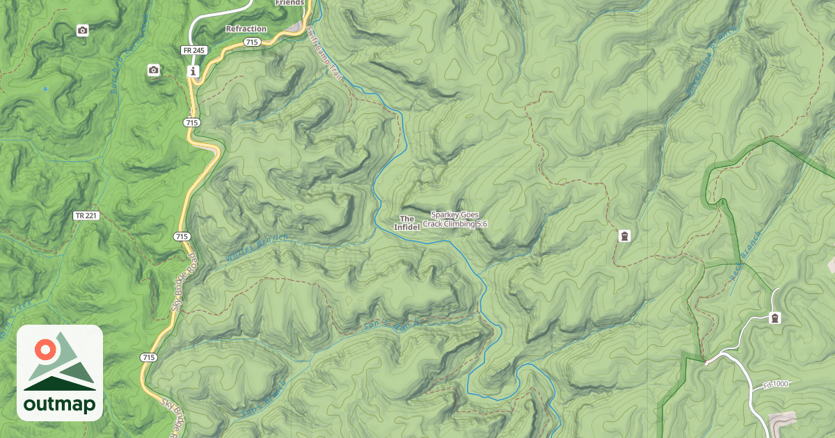 Map of Sparkey Goes Crack Climbing