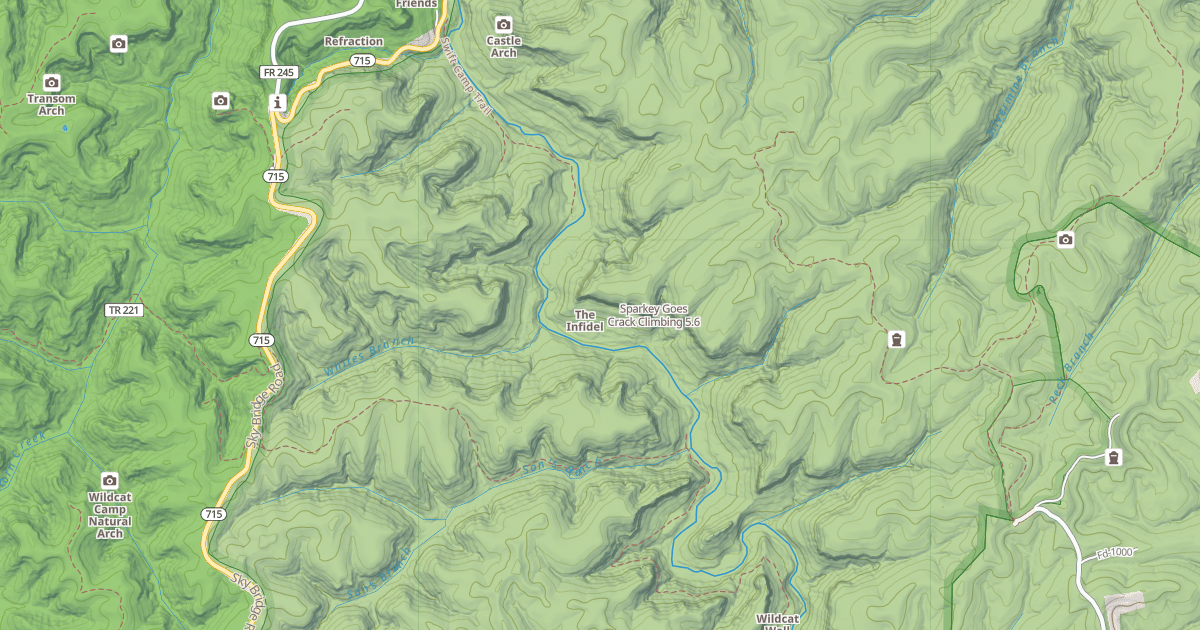Map preview of Sparkey Goes Crack Climbing