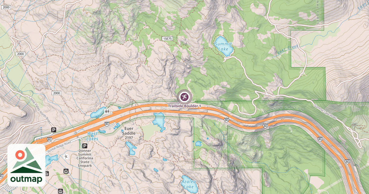 Map of Trailside Boulder 1