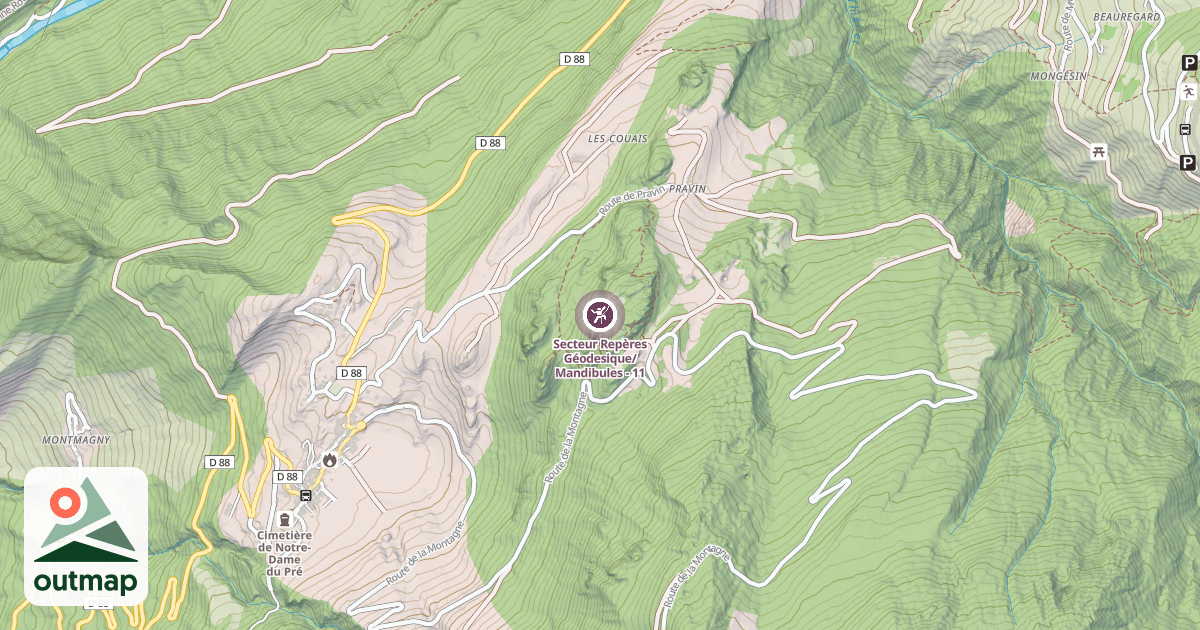 Map of Secteur Repères Géodesique/Mandibules - 11