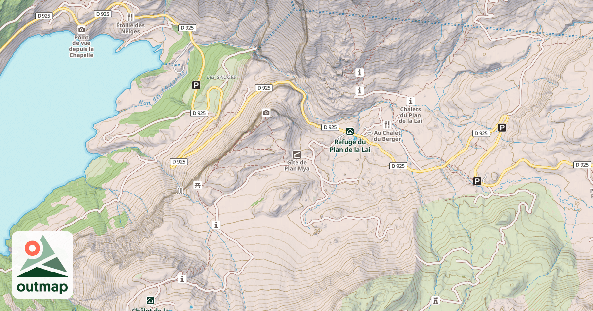 Map of Gîte de Plan Mya