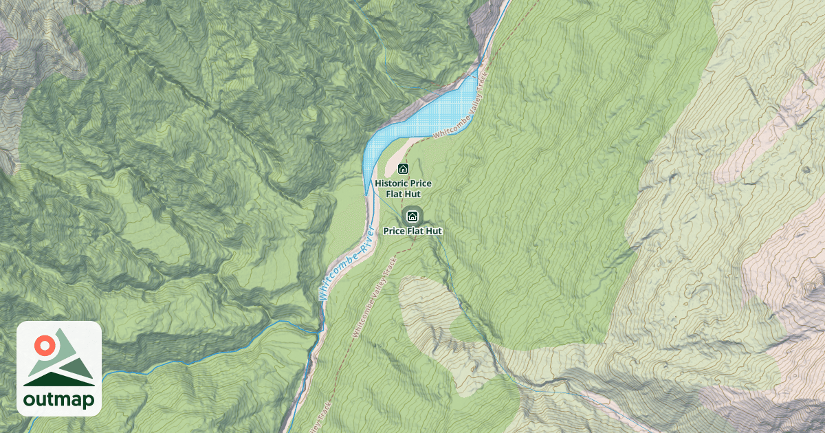 Map of Price Flat Hut