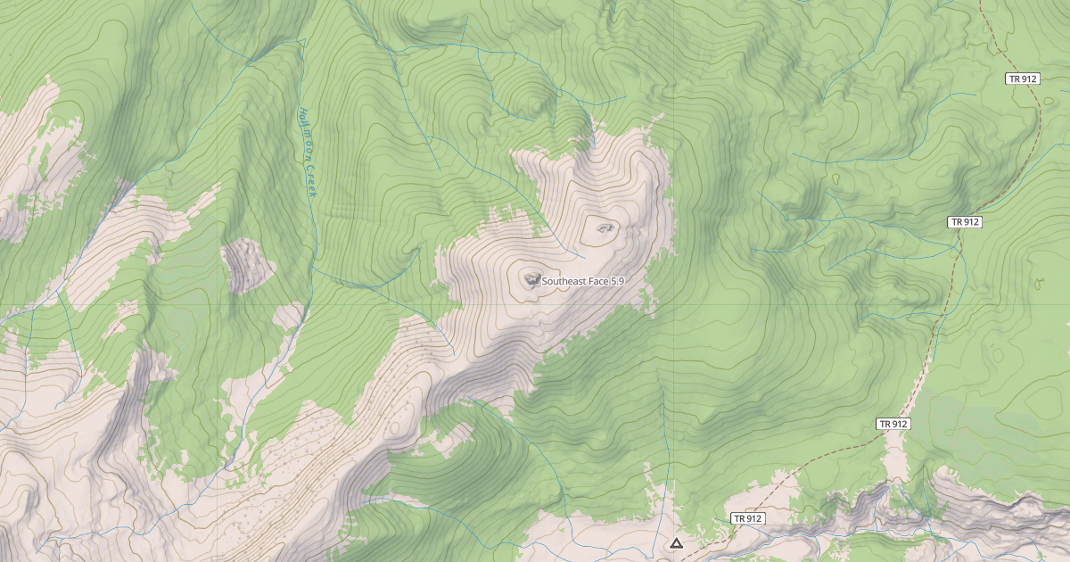 Map preview of Southeast Face