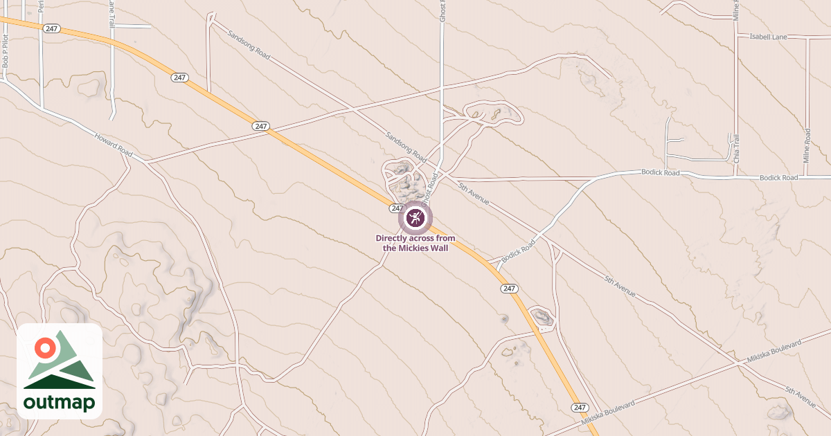 Map of Directly across from the Mickies Wall