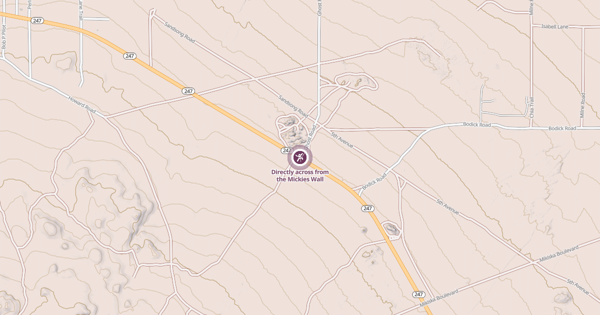 Map preview of Directly across from the Mickies Wall