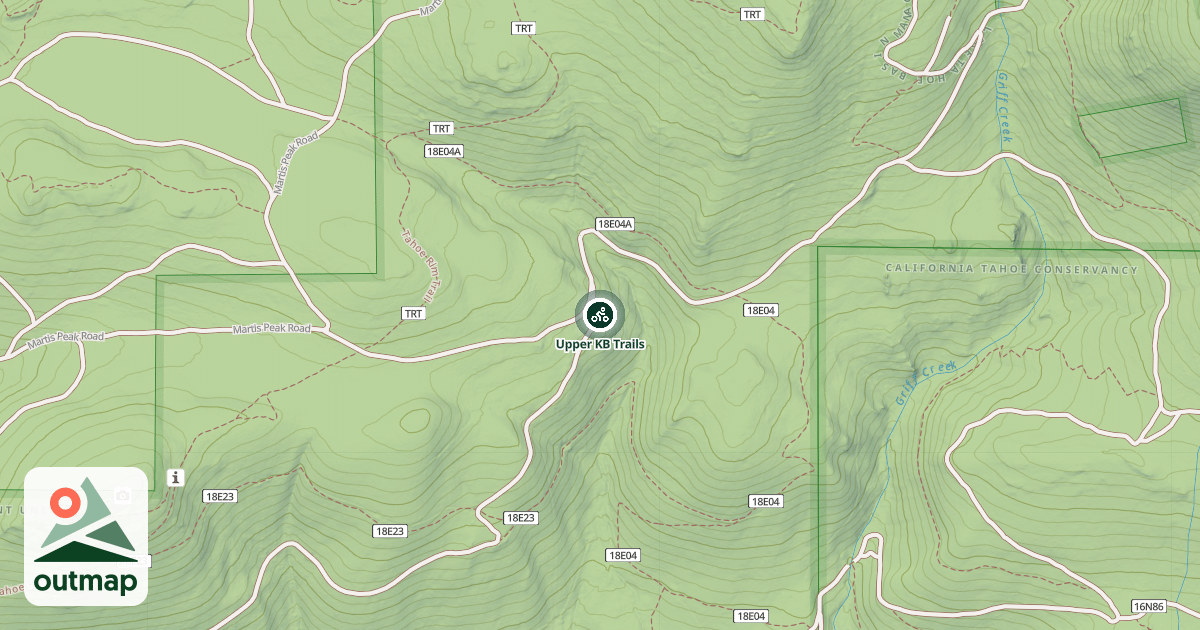 Map of Upper KB Trails