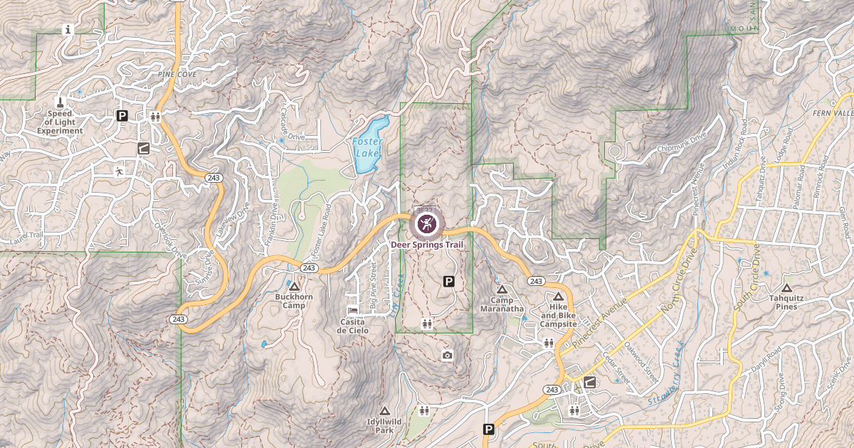 Map preview of Deer Springs Trail