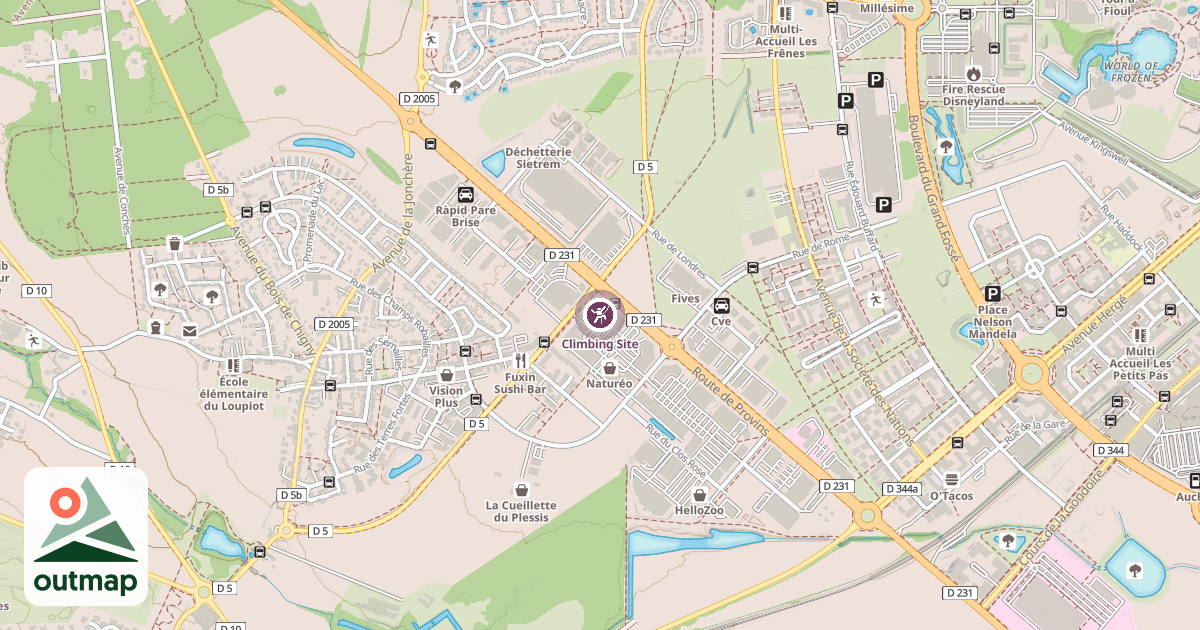 Map of Climbing Site